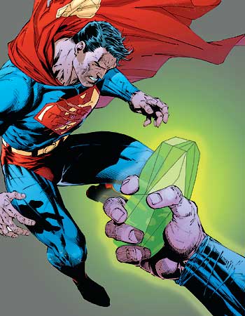 Superman wird vom Mineral Kryptonit entkräftet